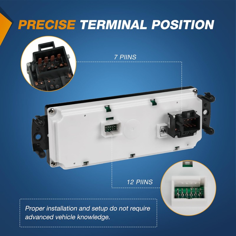 Nilight A/C Heater Climate Control Module Switch Panel Compatible with