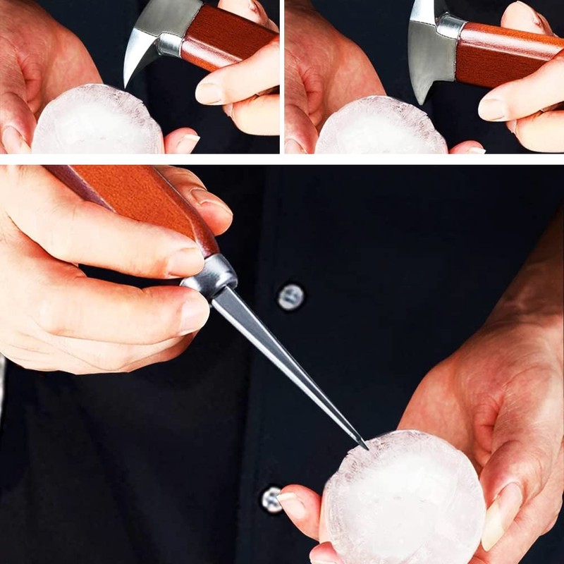 VOANZO 6.7 inch Ice Pick Portable Ice Hammer Japanese Style