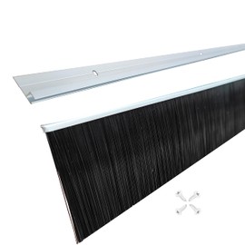 Retsun 5 Sets x 39.37 Inche Net Hair 3 Inches Wide Door Brush Sweeps Seal Garage Roll Up Door Brush Durable Easy Mounting (3 Inches Hair, 5 Sets)