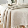 Round Tablecloth 120 Waterproof Tablecloth Round Cotton Linen Tassel Round