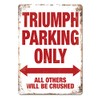 Triumph Parking Metal Wall Sign Plaque Wall Art Workshop Shed