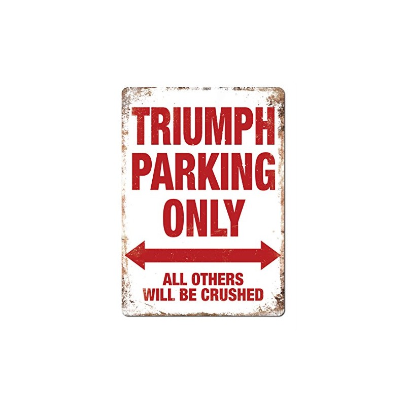 Triumph Parking Metal Wall Sign Plaque Wall Art Workshop Shed