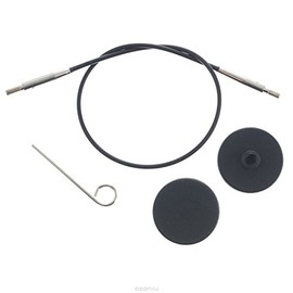 Knit Pro 10520 Interchangeable Needles Cable, Black, 15.7 inches (40 cm)