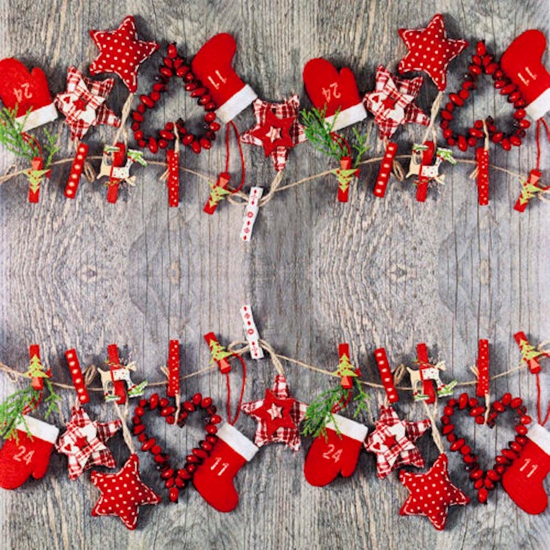 20 Napkins Garland for Christmas, Winter, Table Decoration, Decoupage, Decoupage,