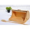 Birds Pattern Birch Bark Bread Box, Large Capacity Bread Storage