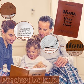 Blank Notebook for Mom,Mom I Want to Hear Your Story,Leather Wrapped Guided Journal for Recording Memories and Love I Want to Hear Your Story