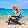 FUNBERRY Adjustable Folding Adirondack Chair with Retractable Ottoman, All Weather