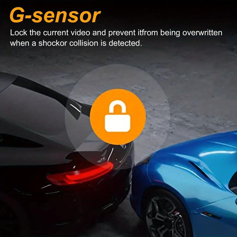 3-Channel Car Dash Cam Wifi 1080p FHD 140° Wide Angle