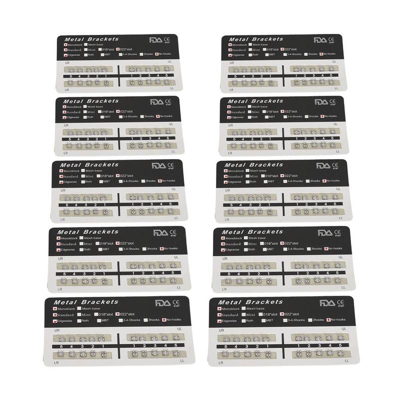 200pcs 022 Slot Dental Brackets Brace Highly Polished Monoblock Edgewise