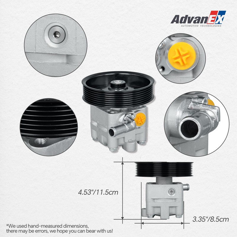 AdvanEX 49110ZX70A Power Steering Pump with Pulley Compatible with Nissan
