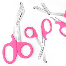 Utility Bandage Medical Shears Tuff Cut Scissor First Aid Nursing Scissor Tuff Cut Scissors Trauma Shears First Aid Medical Scissors CE (Pink 5.5)