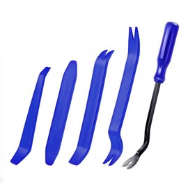 Trim Removal Tool, 5 Pcs No Scratch Fastener Remover Pry Tool Kit, Car Panel Door Window Tools Kit for Vehicle Dash Radio Audio Installer(COLOR:blue)