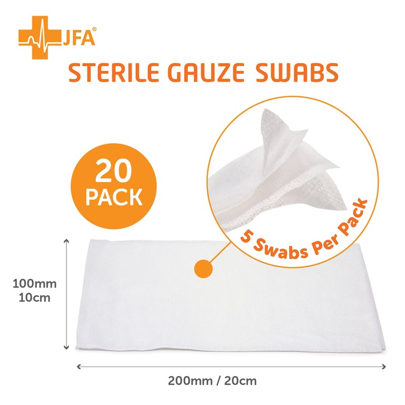 Premium Sterile Gauze Swabs 10cm x 20cm - Pack of