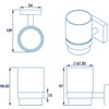 Croydex QM441841 Flexi-Fix Chester Tumbler & Holder, 96 x 68