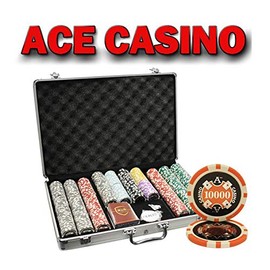 MRC 650pcs Ace Casino Laser Poker Chips Set with Aluminum Case