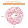 3 Piezas - Gorros para Regadera, Ajustable Gorras para Baño,