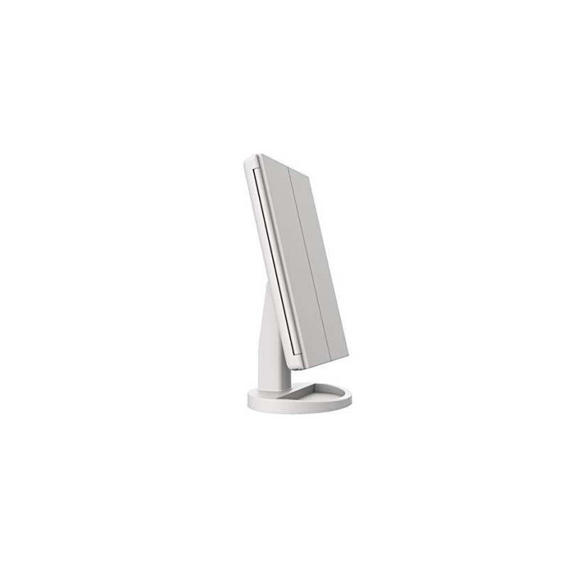 PURSONIC TM24FWH 24 LED Tri Fold Vanity Mirror 2X and