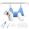 Eosarcu Upgraded Dog Grooming Hammock with Tension Rods, Small Pet