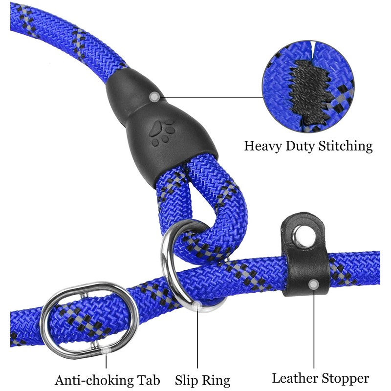 TagME Slip Leads for Dogs, 6 FT Heavy Duty Dog