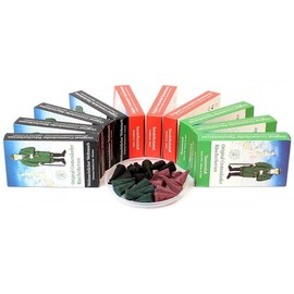 Original Crottendorfer Räucherkerzen Incense Cones Pack of 10x24 Incense Sandalwood Smell of Christmas Erzgebirge
