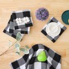 Homaxy 100% Cotton Waffle Weave Check Plaid Dish Cloths, 12