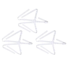 3 Set 5 Point High Chair Harness Replacement Adjustable Child Proof Buckle Dining Chair Straps for Baby Toddlers White