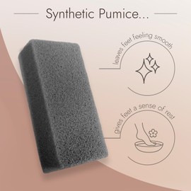 LaRosa PUMICE SPA Vollflächiger Bimsstein – Schwarz mit Weicher Textur