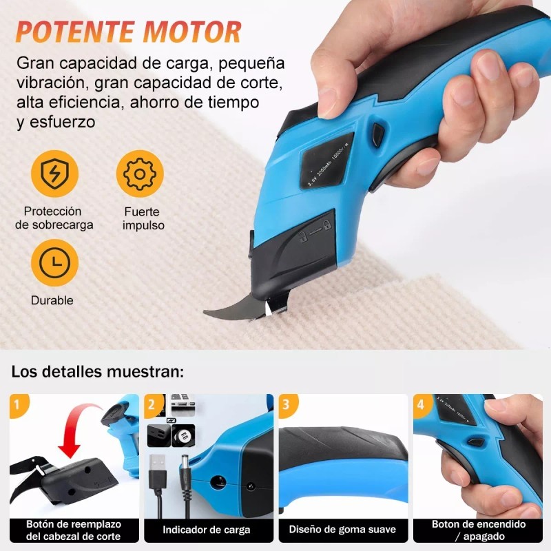 Tijeras Eléctricas Cortadora Tijeras Electricas Inalambrica Con 3 Cuchillas