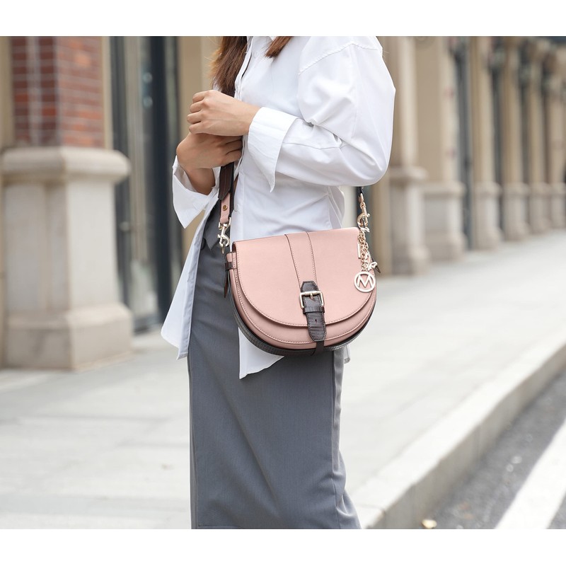 MKF Collection Shoulder Bag for Women, Snake Embossed Vegan Leather