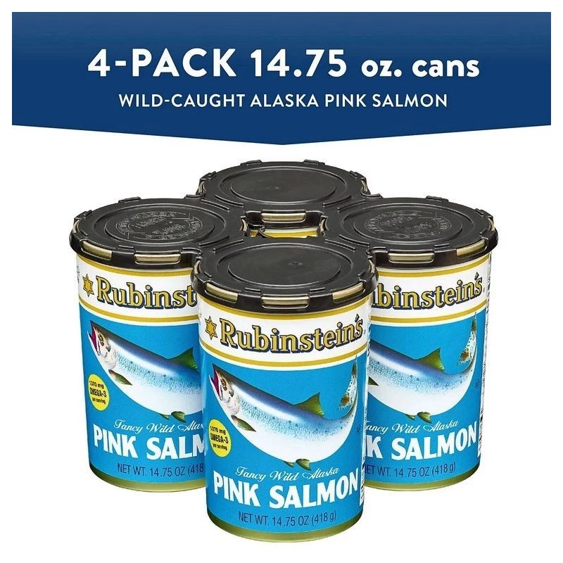 Rubinstein's Fancy Wild Alaska Pink Salmon 14.75 oz., 4 pk.