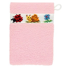 Feiler Paulix00030501 Wash Mitt Pauli Size 15 x 20 cm Pink