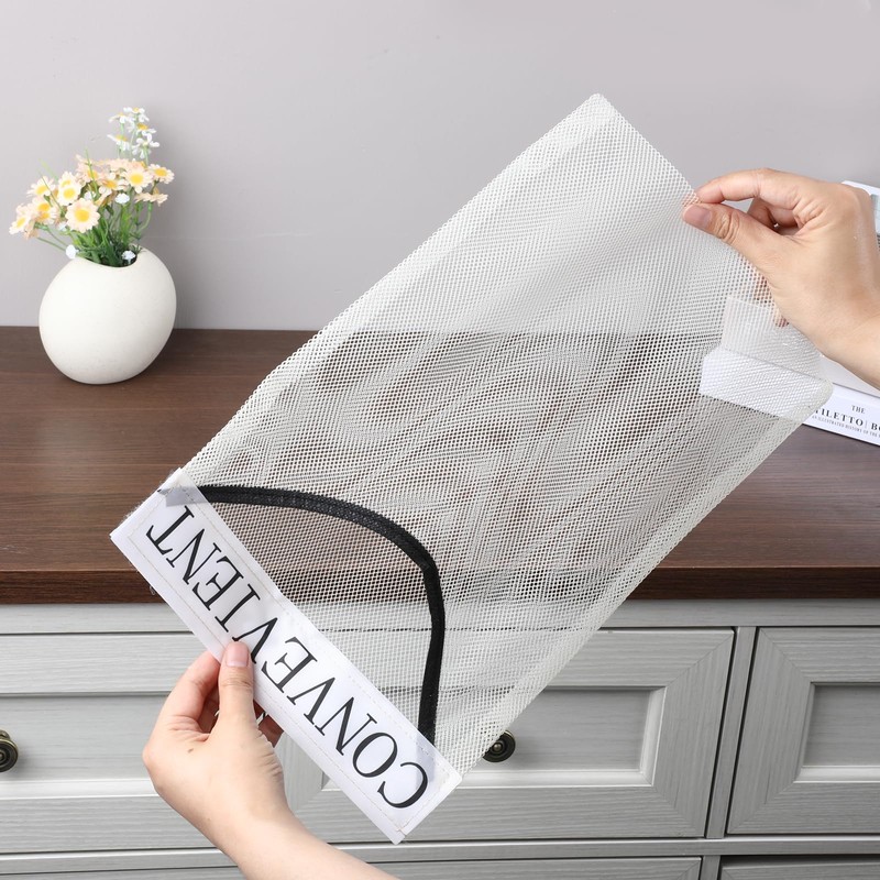 Lnngub 2 Pcs Sticky Wall Mount Mesh Plastic Bag Holder