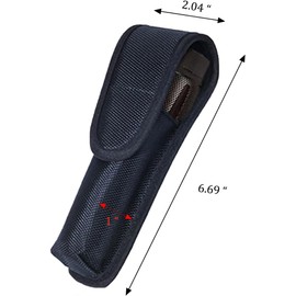Nylon Flashlight Holster Stun Gun Case for Duty Belt, for 4.7"-6.5" Flashlight, Stun Gun with LED Flashlight etc