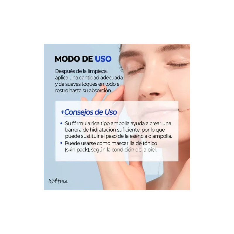 Tónico ISNTREE con Ácido Hialurónico Plus para Hidratar la Piel