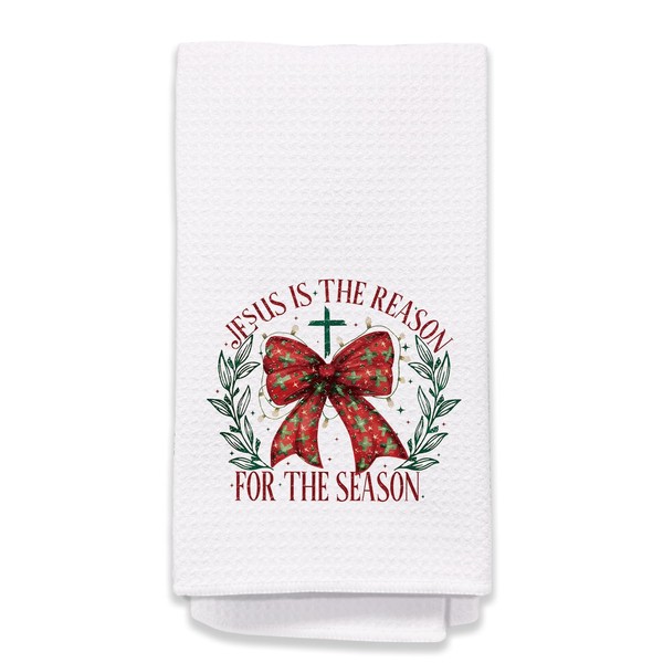 Christian Christmas Kitchen Towels, Jesus is the Reason for the