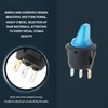 OTOTEC 5PCS Blue LED 3-Pin Long-Handle Rocker Switch Round On-Off