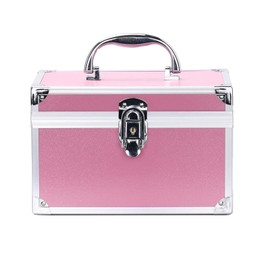 ERYUE Caja organizadora de cosméticos portátil para maquillaje con cerradura para joyas y herramientas de maquillaje