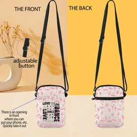 JYTAPP Ballet Dancer Crossbody Bag Gift for Dancers 5678 Dance Bag Gift for Dance Team Coaches Dance Lover Crossbody Purse (beige)