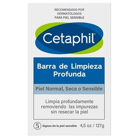 CETAPHIL Barra de Limpieza Profunda 1 pz 127 g Remueve Suciedad, Aceites y Otras Impurezas Recomendada por Dermatólogos para Piel Sensible