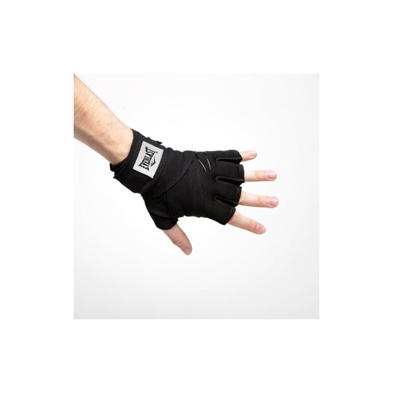 Everlast Evergel Fast Boxing Hand Wraps (L, Black), Men, Women,