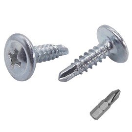 300 Pieces Zinc Plated Steel Screws 4.2 x 16mm Modified Phillips Cross Head Self Tapping Self Tapping Screw (300, 4.2 x 16mm)