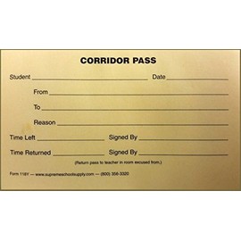 Corridor Pass (118Y) - 10 Pack