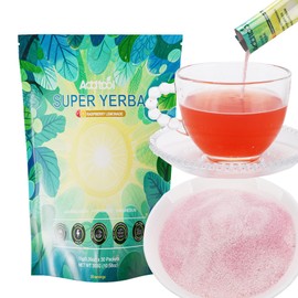 AddTool-super yerba packets - Instant Tea Powder, Yerba Raspberry Lemonade Vitality Tea,decaffeinated ，Natural Energy & Focus Boost- Clean Energy, Prebiotics and Probiotics Gut Health, Delicious sweet watermelon flavor，Supports your body's natural defenses.30 packages/bags