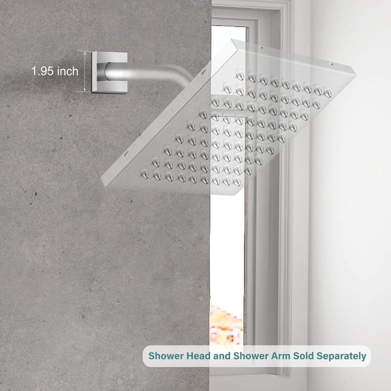 Heyalan Shower Arm Flange Plate Polish Chrome Modern Shower Escutcheon