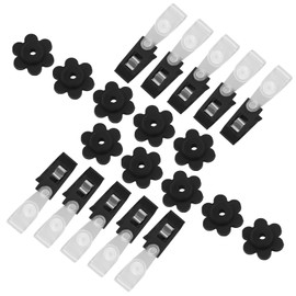 Unlorspy 20Pcs Garden Flag Rubber Stoppers and Clips, PVC Anti-Wind Adjustable Stoppers and Clips for Indoor and Outdoor Yard Garden Flag Pole Stand