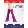 Hugh Ugoli Womens Soft Bamboo Dress Socks, Thin Crew Socks