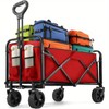 Heavy Duty Foldable Utility Wagon for Grocery Trips and Beach