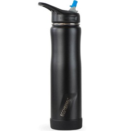 EcoVessel Summit Triple Insulated Bottle with Straw 700ml, Black Shadow