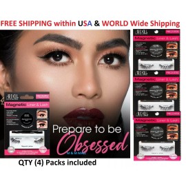 Ardell 4 PACKS Ardell Magnetic Liner & Lash, WISPIES Full Volume Easy to Apply NEW
