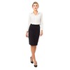 Marycrafts Women's Knee Midi Length Pencil Stretchy Work Office Skirt